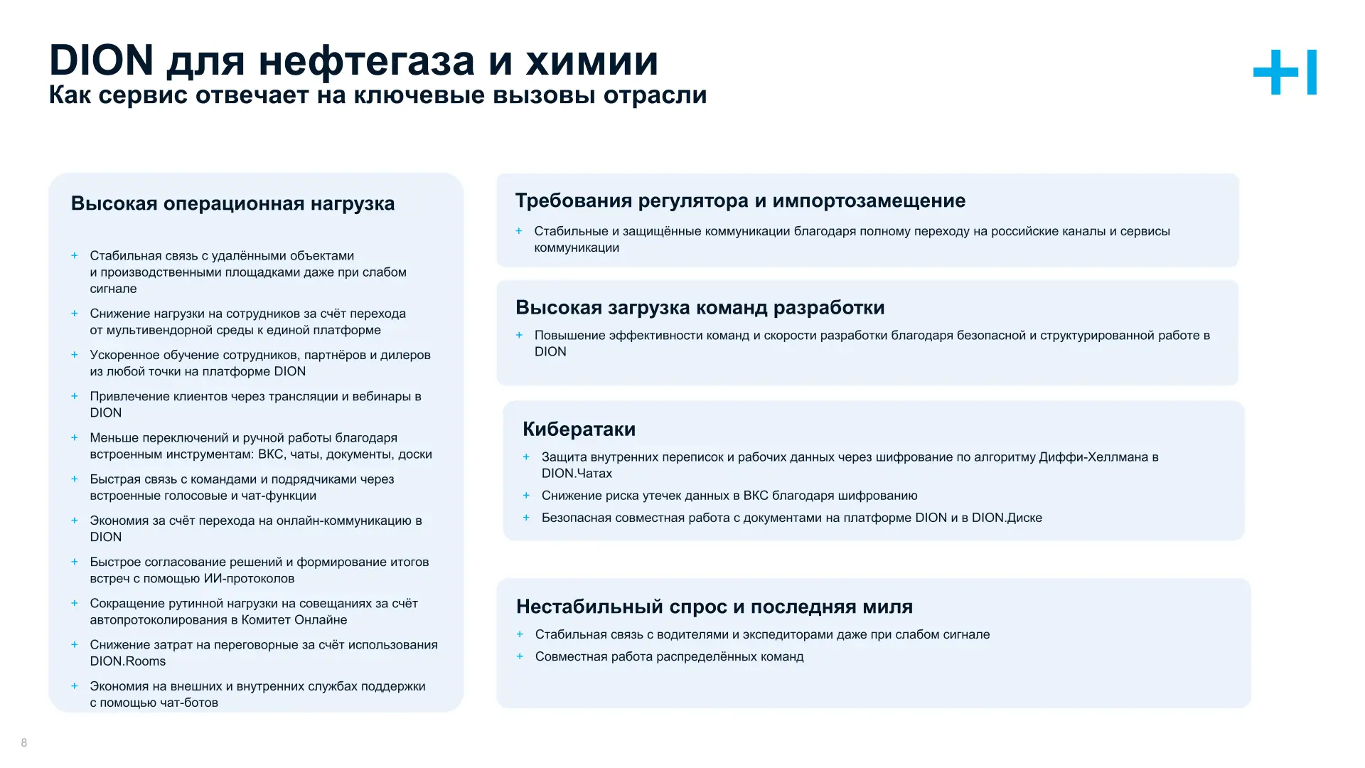 Dion для нефтегаза и нефтехимии