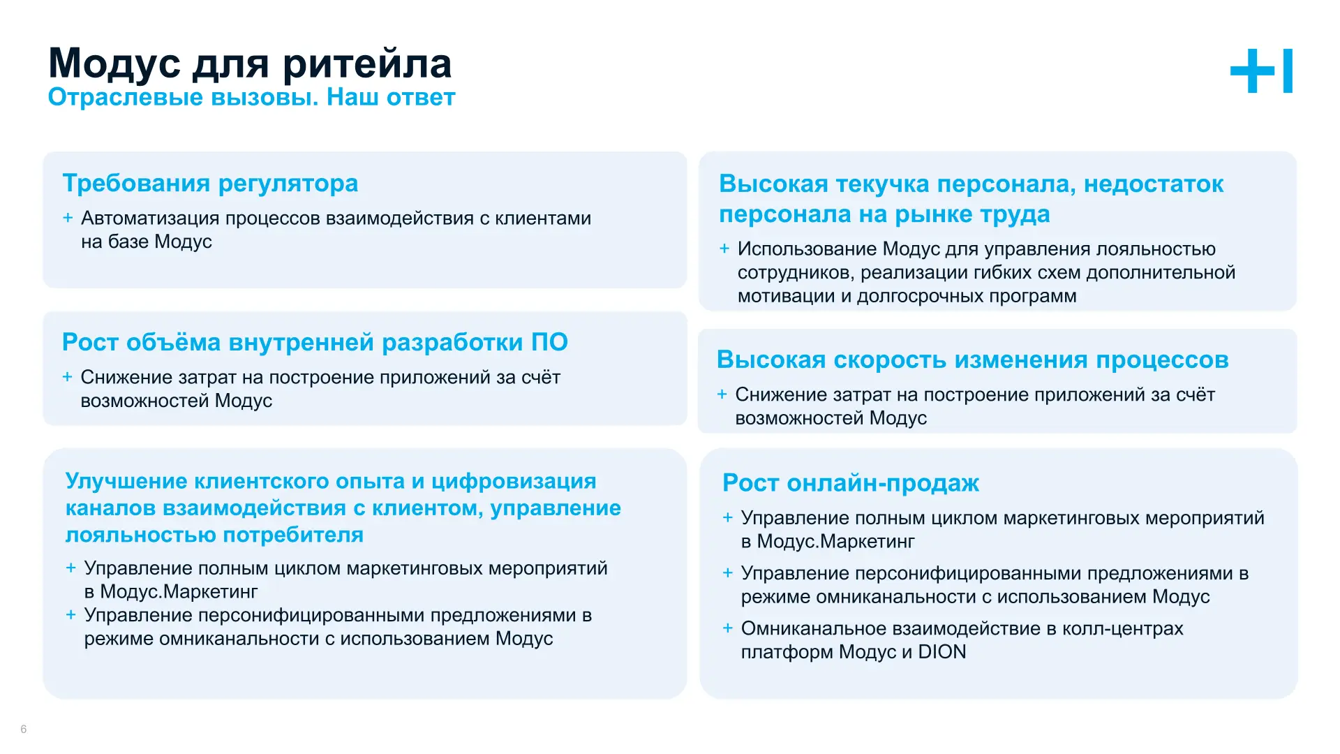 Модус для ритейла